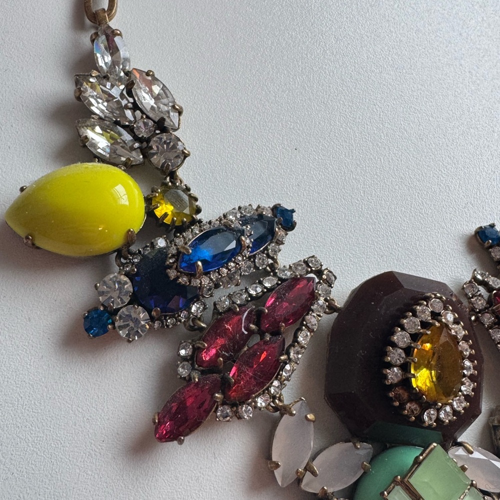 J. Crew Vibrant Multicolor Statement Necklace - image 3